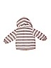 Carter's 100% Polyester Stripes Gray Zip Up Hoodie 9-12 MO / 12 MO - photo 2