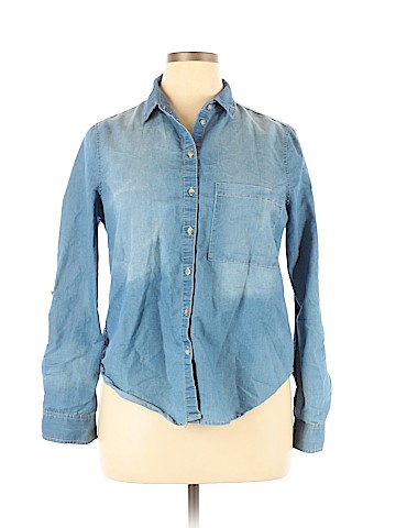 Polly & Esther Long Sleeve Button-Down Shirt (view 1)