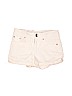 Justice 100% Cotton White Denim Shorts Size 8 - photo 1