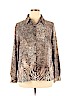 Susan Graver Brown Long Sleeve Blouse Size 14 - photo 1