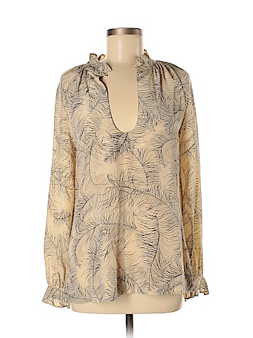 Joie Long Sleeve Silk Top (view 1)