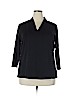 Hasting & Smith 100% Cotton Black Long Sleeve Top Size 2X - photo 1