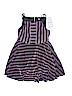Hannah Banana 100% Polyester Stripes Black Special Occasion Dress Size 12 - photo 1