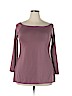 Just Fab Burgundy Long Sleeve Top Size XXL - photo 1