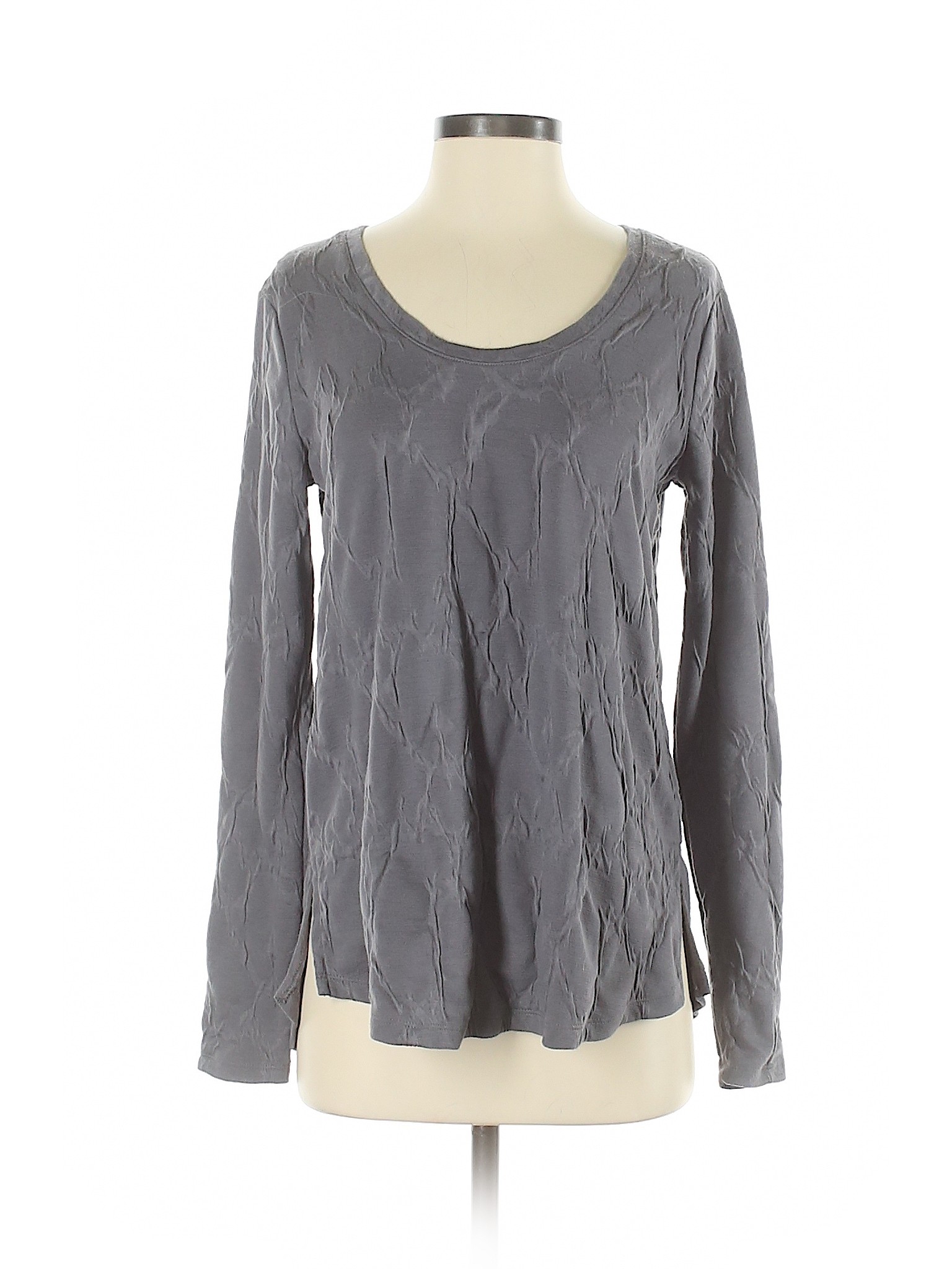Simply Vera Vera Wang Women Gray Long Sleeve Top S | eBay