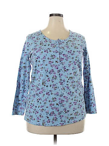 Woman Within Long Sleeve Henley (view 1)