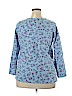 Woman Within 100% Cotton Blue Long Sleeve Henley Size 18 (L) - photo 2
