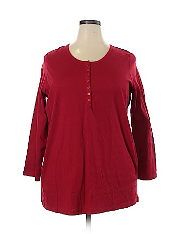 Woman Within Long Sleeve Henley (view 1)