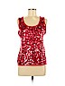 Ann Taylor LOFT 100% Cotton Red Sleeveless Top Size M (petite) - photo 1