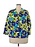 Joan Rivers 100% Cotton Blue Jacket Size 18 - photo 1