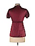 BCBGMAXAZRIA Burgundy Short Sleeve Silk Top Size XS - photo 2
