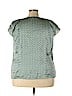 DressBarn 100% Polyester Green Short Sleeve Blouse Size 3X - photo 2