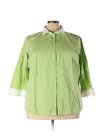 Lauren by Ralph Lauren 3/4 Sleeve Button-Down Shirt (view 1)