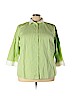 Lauren by Ralph Lauren 100% Cotton Green 3/4 Sleeve Button-Down Shirt Size 3X - photo 1