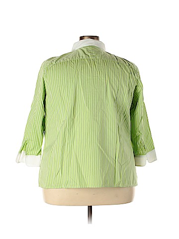Lauren by Ralph Lauren 3/4 Sleeve Button-Down Shirt (view 2)