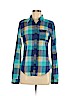 Hollister 100% Cotton Blue Long Sleeve Button-Down Shirt Size M - photo 1