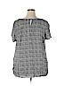 John Robshaw for Lucky 100% Rayon Gray Short Sleeve Blouse Size 2X - photo 2
