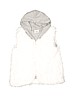 Hanna Andersson 100% Polyester White Faux Fur Vest Size 130 cm / US 8 - photo 1
