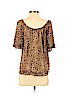 Candie's 100% Polyester Tan Short Sleeve Blouse Size S - photo 2