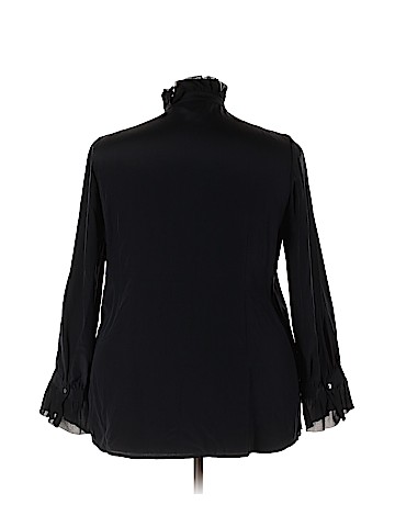 Soft Surroundings Long Sleeve Silk Top (view 2)