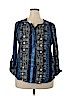Nine West 100% Viscose Blue Long Sleeve Blouse Size XXL - photo 1