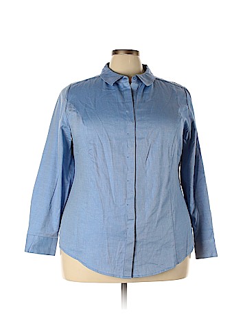Lane Bryant Long Sleeve Button-Down Shirt (view 1)