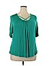 Molly & Isadora Green Short Sleeve Top Size 2X - photo 1