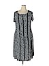 Connected Apparel 100% Rayon White Casual Dress Size 18 - photo 1