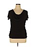 Bleeker & McDougal Black Short Sleeve Top Size XL (petite) - photo 1