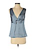 Banana Republic Factory Store 100% Polyester Blue Sleeveless Blouse Size 4 (petite) - photo 1