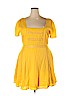 Forever 21 100% Cotton Yellow Casual Dress Size 2X - photo 1