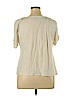 Jennifer Lopez 100% Rayon Ivory Short Sleeve Top Size XL - photo 2
