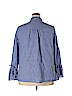 Ava & Viv Blue Long Sleeve Button-Down Shirt Size 2X - photo 2
