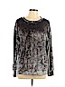 Angel Kiss 100% Polyester Silver Long Sleeve Top Size L - photo 1