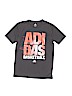 Adidas 100% Polyester Graphic Gray Active T-Shirt Size 10 - 12 - photo 1