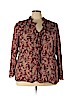 Venezia Jeans Clothing Co. 100% Polyester Burgundy Long Sleeve Blouse Size 26 - 28 - photo 1