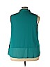 Roaman's 100% Polyester Teal Sleeveless Blouse Size 24W - photo 2