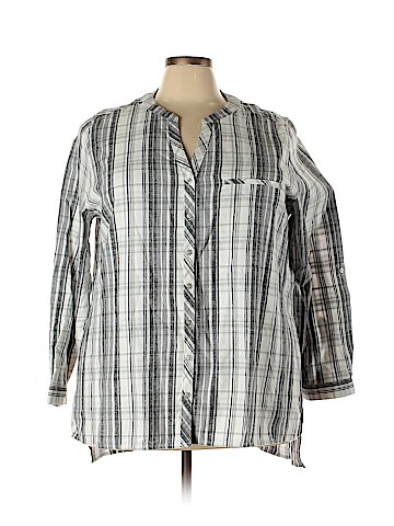 Roaman's Long Sleeve Button-Down Shirt (view 1)