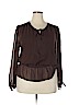 Chadwicks 100% Polyester Brown Long Sleeve Blouse Size 18 - photo 1