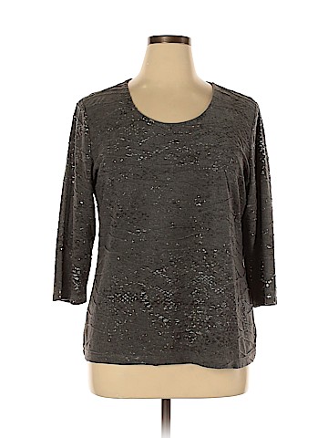 JM Collection Long Sleeve Top (view 1)