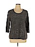 JM Collection Gray Long Sleeve Top Size XL - photo 1