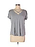 Pink Rose Gray Short Sleeve Top Size L - photo 1