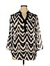 AGB 100% Polyester Black 3/4 Sleeve Blouse Size XL - photo 1