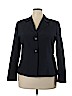 Larry Levine 100% Polyester Blue Blazer Size 18 - photo 1