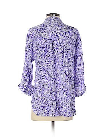 Milly 3/4 Sleeve Silk Top (view 2)