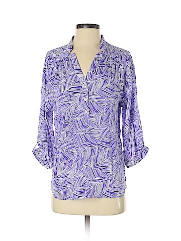 Milly 3/4 Sleeve Silk Top (view 1)