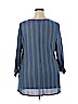W5 Blue 3/4 Sleeve Blouse Size 3X - photo 2