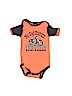 Harley Davidson 100% Cotton Orange Short Sleeve Onesie Size 9-12 mo - photo 1