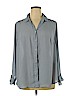 Who What Wear 100% Polyester Blue Long Sleeve Blouse Size 1X - photo 1