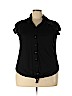 Mix & CO Black Short Sleeve Button-Down Shirt Size 3X - photo 1